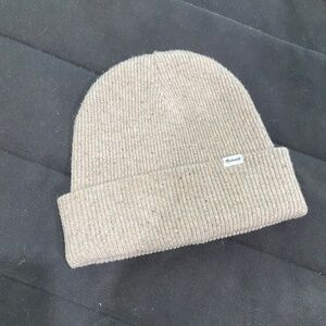 Chunky Merino Wool Cuffed Beanie in Desert